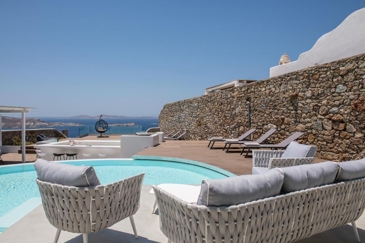 Villa In Mykonos - 6 Bedroom - 1Km From Mykonos Town - Infinity Pool - Sunset View Esterno foto